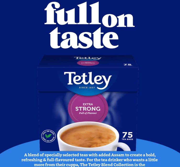 Tetley Extra Strong 75 Teabags Pack 237G