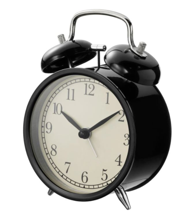 IKEA Dekad Alarm Clock/Table Clock Black/White