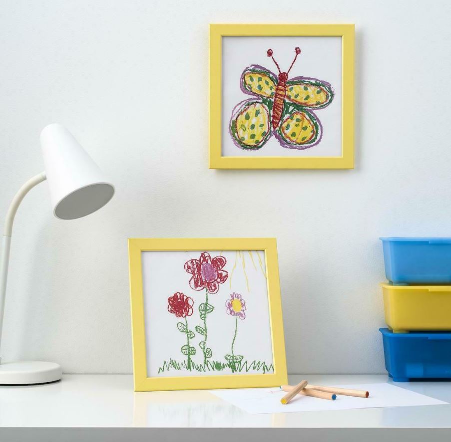 IKEA FISKBO Square Photo/Picture Frame Gree, Yellow (30 x 30 cm)