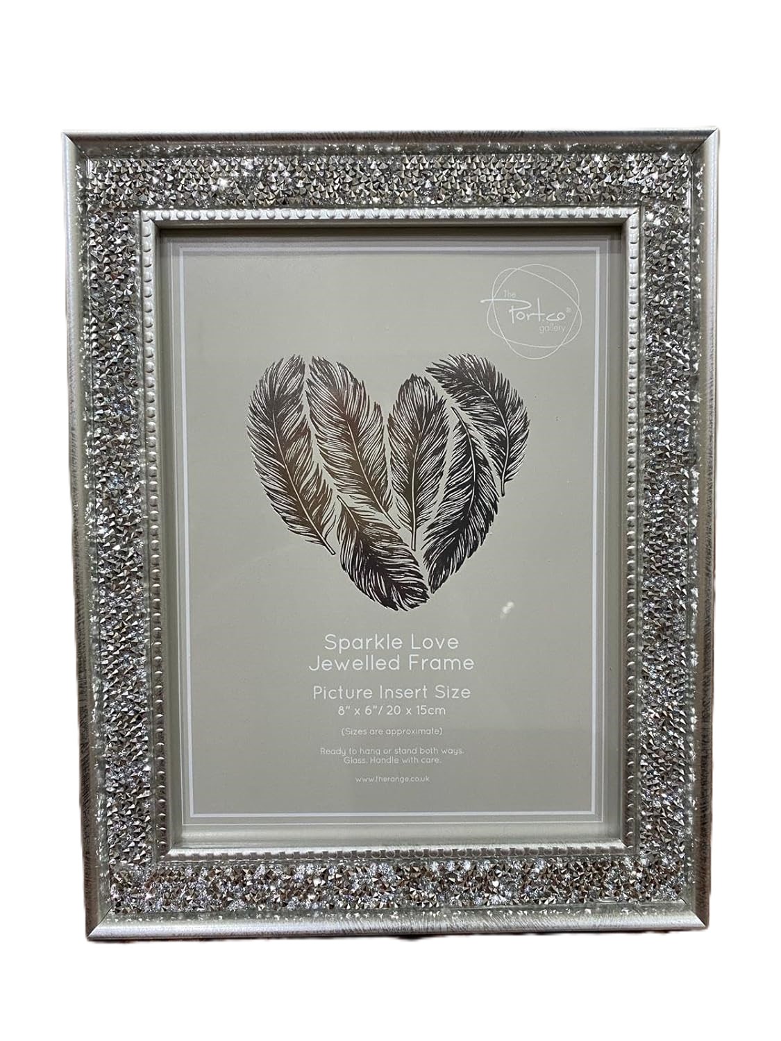Sprakle Love Crushed Diamond Jewelled Photo Frame 7x5 in Picture Frame For Home Decoration