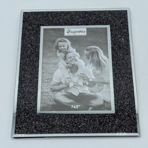 eaglewiz-black-glitter-picture-frame-bling-glass-photo-frame-silver-sparkle-photo-frame-6-x-4-15cm-x-10cm